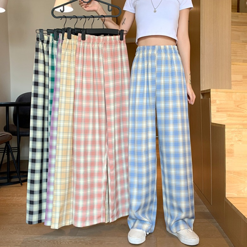 oversized plaid pants