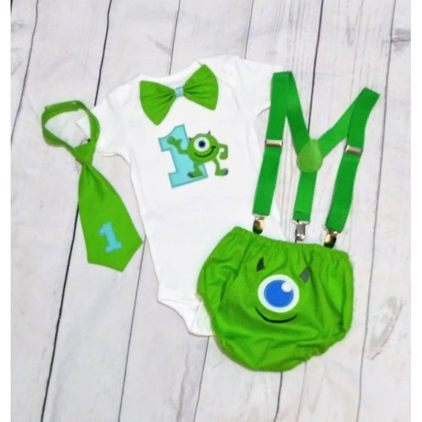 Monsters Inc smash cake outfit,Monsters Inc birthday outfit,Sulley and Mike  onesie,Monsters Inc. | Shopee Philippines