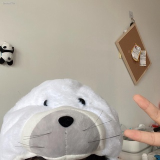 ▩Japanese and Korean ins cute plush warm cartoon animal sea lion headgear hat student ear protectio #4