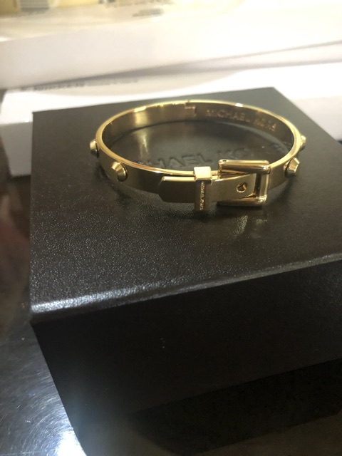 Michael Kors Astor Open Cuff Bangle Bracelet In Gold | Shopee Philippines
