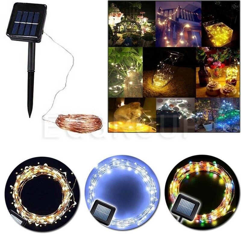 10M 100LED Solar Power Fairy Lights String Lamps Party Xmas Decor