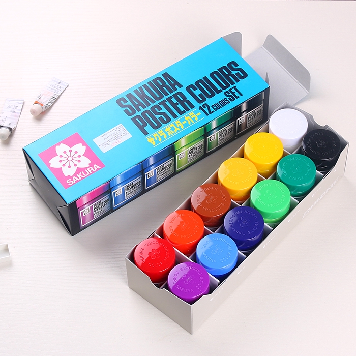 Sakura Poster Color Set 12x30ml / Sakura Poster Paint Contents 30ml X ...