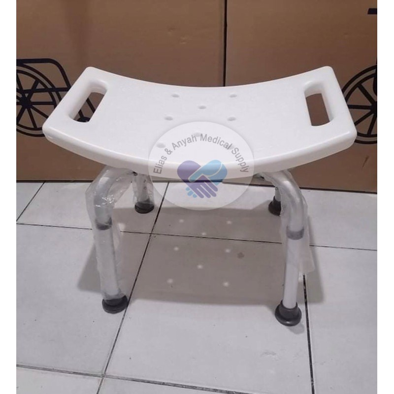 SHOWER CHAIR WITHOUT BACKREST, BATH CHAIR FOR ELDERLY/ADULT