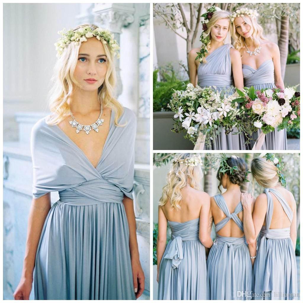 dusty blue infinity dress