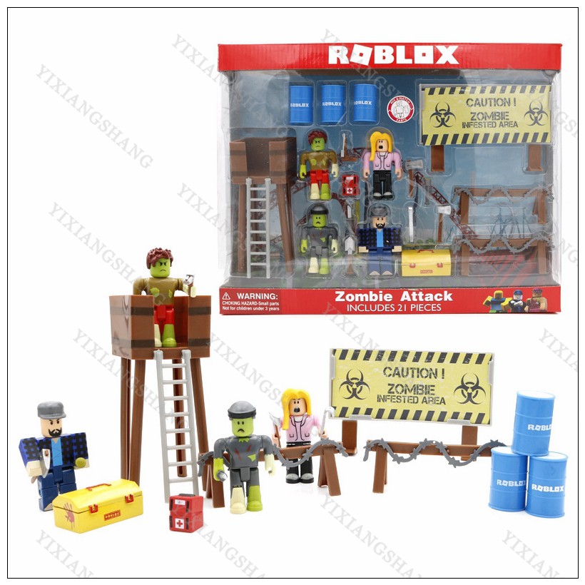 Wholesale New Roblox Game Figma Zombie Raids Block Mermaid Action Figure Toys Kids Shopee Philippines - sauron raid roblox