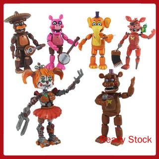 6pcs Set Fnaf Five Nights At Freddy S Nightmare Freddy Funtime Foxy Pvc Action Figures Toys Shopee Philippines - foxy is omg roblox