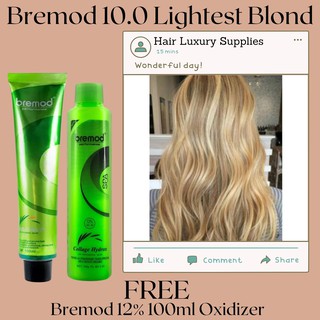 Hair Luxury Supplies Bremod 10.0 Lightest Blond + Bremod 12% 100ml ...