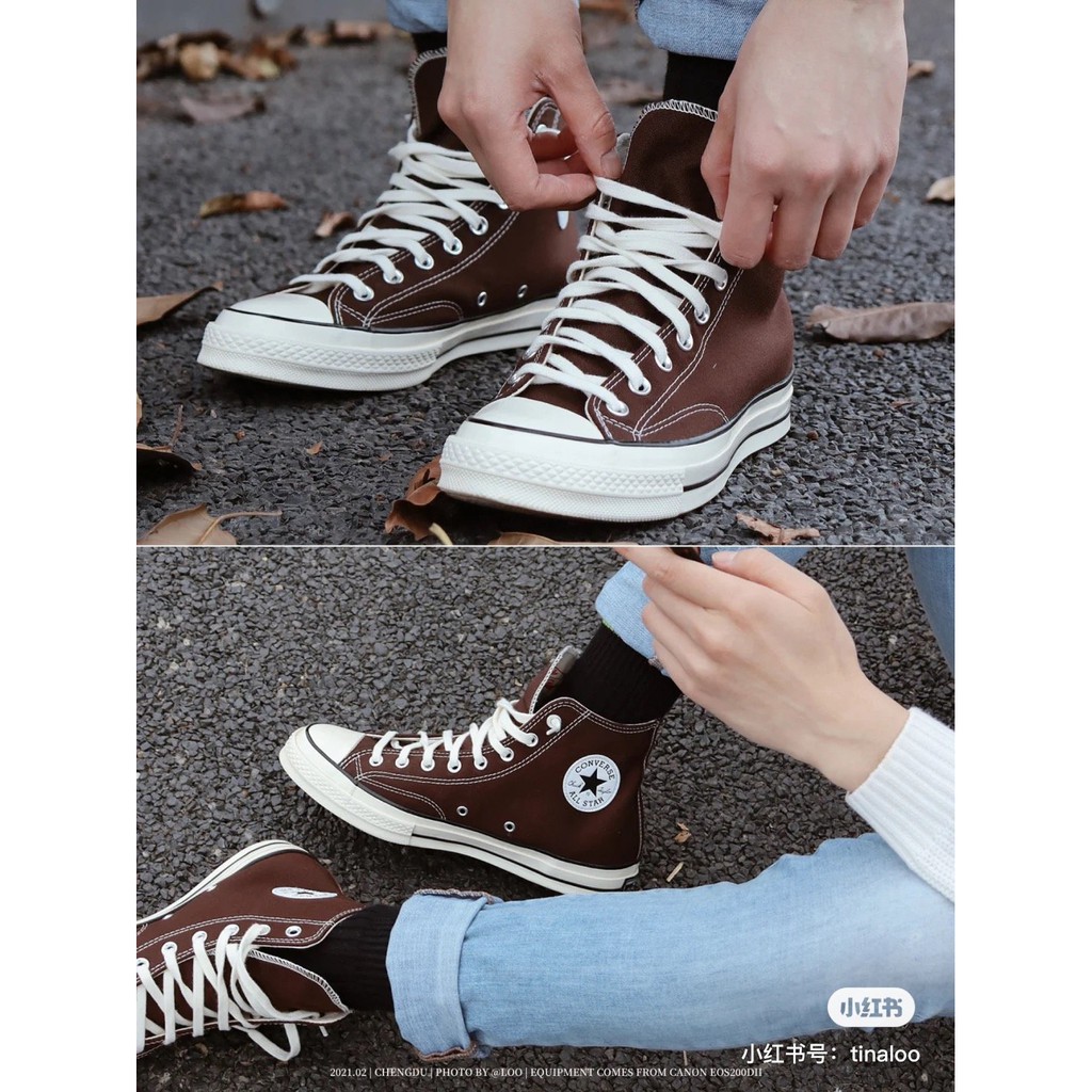 mocha brown converse