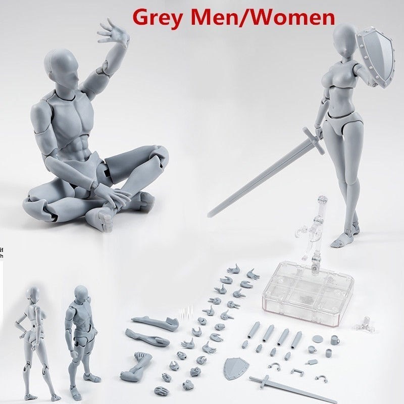 Action Figure Drawing Model, Drawing Figures For Artists Action Figure  Model Human Mannequin Man Woman Kits For Sketching, Painting, Drawing,  Artist