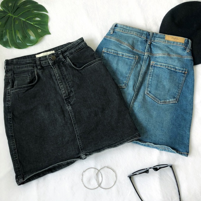 zara trafaluc denim skirt
