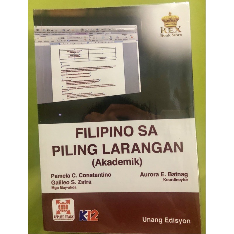 Filipino Sa Piling Larangan (Akademik) For Senior High School | Shopee ...