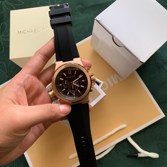 michael kors mens watch rubber band