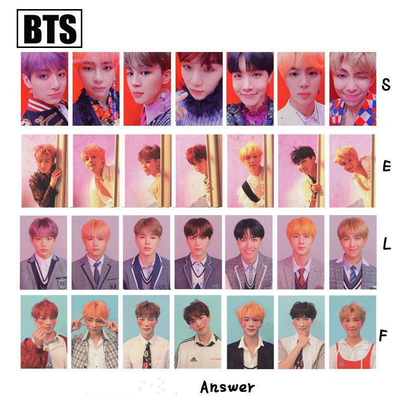 28PCS BTS FAKE LOVE Love Yourself Answer Poster Photo Card