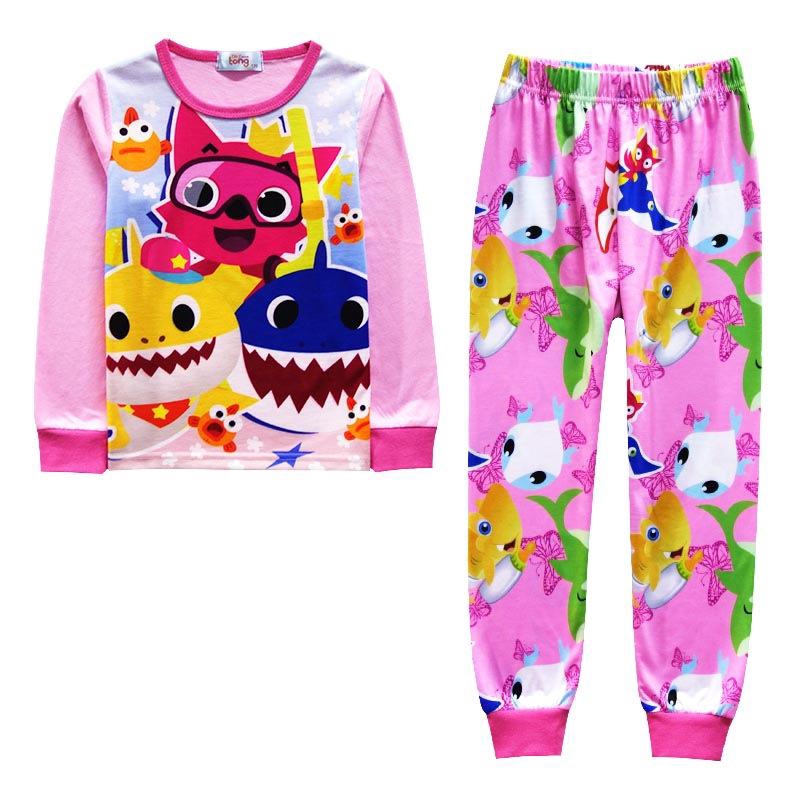 girls shark pajamas