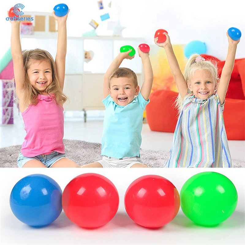 3PCS Sticky stress relief balls,Balls Can Be Glued To The Ceiling Or On The Wall,Stress Relief Balls,Sticky Ball,Dodgeball Game Juggling Ball,Game Catch Ball For Children Parents Stress Ball 