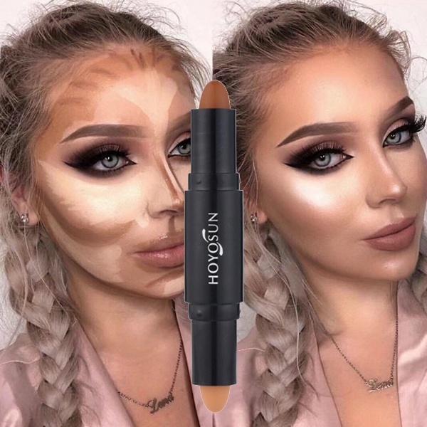 Double-ended 2 In1 Contour Stick Contouring 3D Face Makeup Concealer Full  Cover Shading Stick | Shopee Philippines