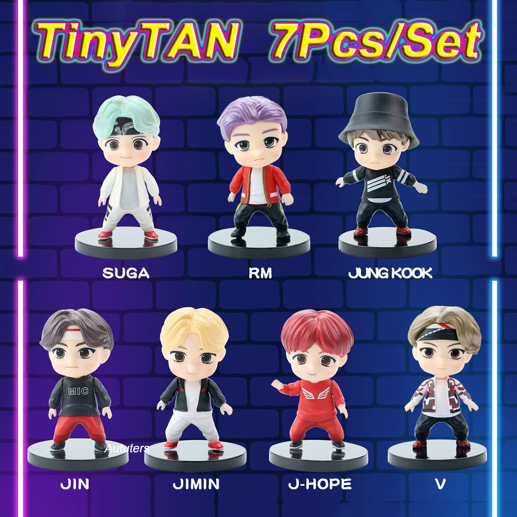 [Free Gift] 7Pcs/Set TinyTAN BTS Tiny TAN Bangton Boys Mini Anime