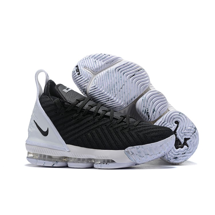 lebron 16 black and white mens