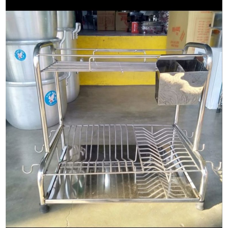 dish drainer stainless 12 plates 2 layer(tauban ng plato)good quality