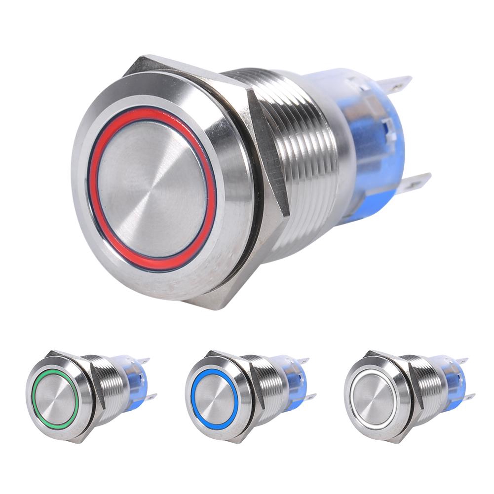 V Led Waterproof Self Locking Latching Push Button Switch Shopee Philippines