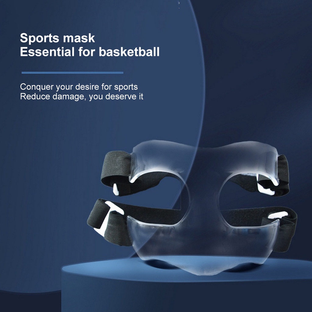 Basketball Face Guard Mask Nose Guard Mask Clear Shatterproof Facial