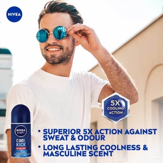 Nivea Men Cool Kick Extra Dry Deodorant Roll On 25ml / 50ml #3