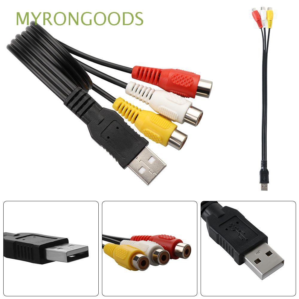 HDTV TV USB 2.0 USB Male To 3RCA Female Video Adapter Converter Cable AV Cord Shopee Philippines
