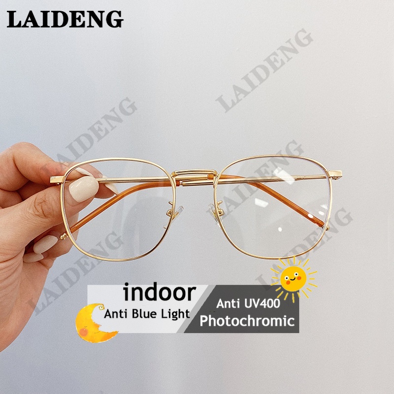 Photochromic Anti Radiation Glasses For Women Men Transition Eyeglasses