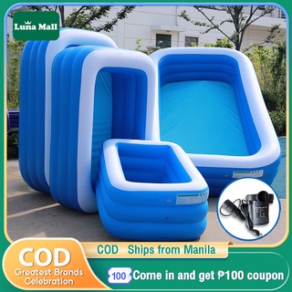 Luna Inflatable Swimming Pool Kids Swimming Pool Baby Swimming Pool Air Pump Family Size Swimming