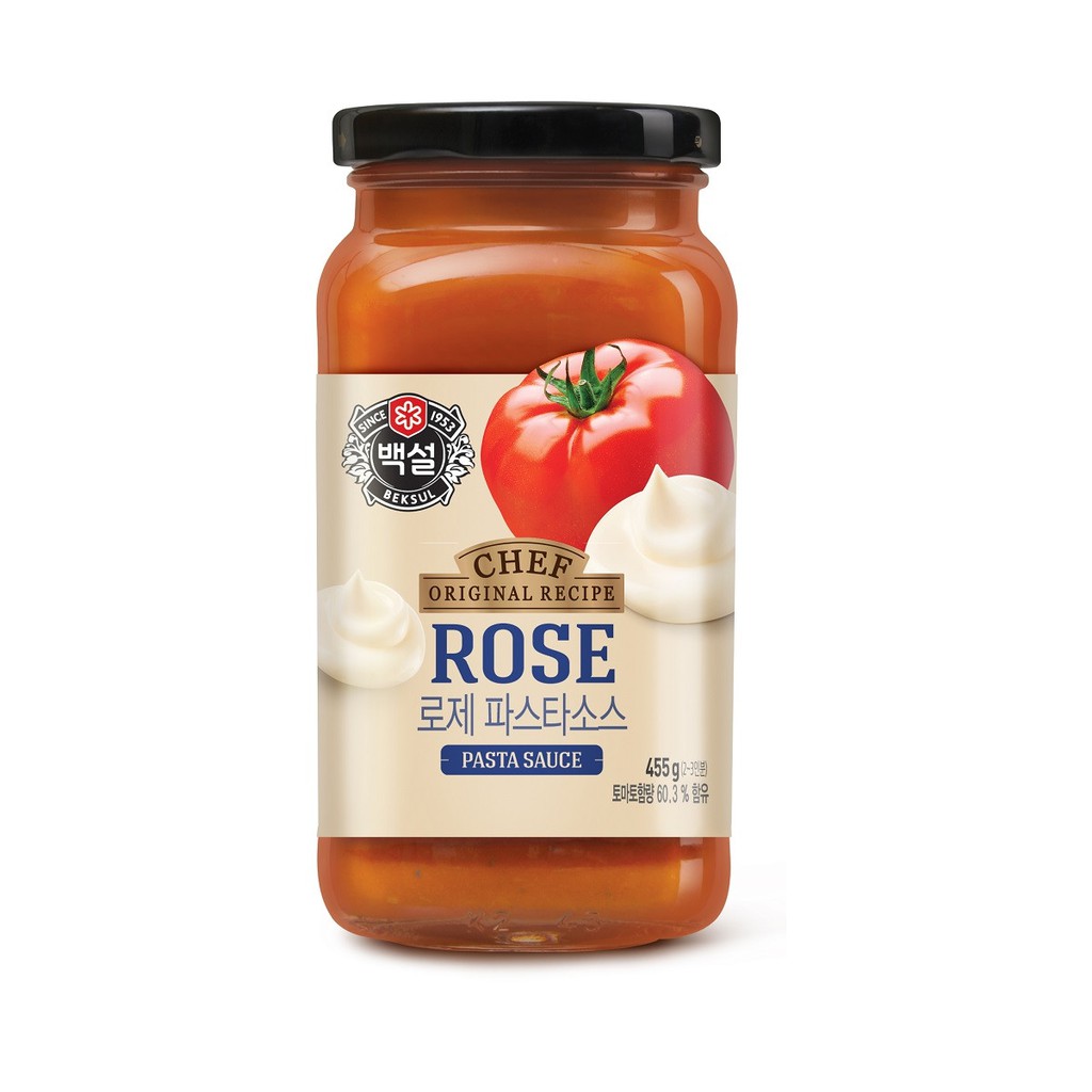 Cj Beksul Korea Chef Rose Cream Spaghetti Pasta Sauce 455g Shopee