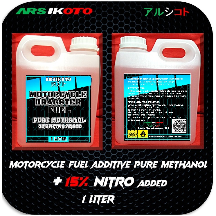MOTORCYCLE FUEL ADDITIVE PURE METHANOL AND 15 NITRO METHANE ADDED 1