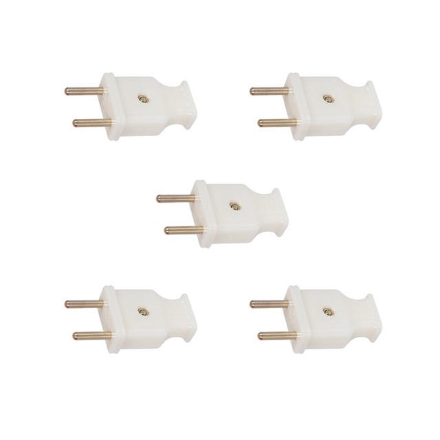 Set of 5 white VinaMax round pin electric plugs. Shopee Philippines