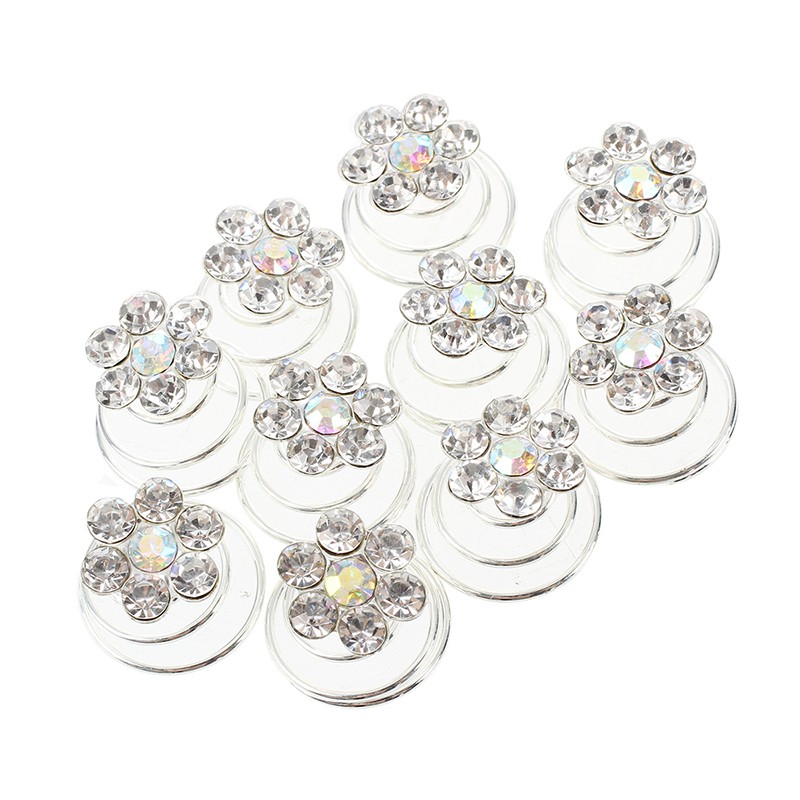 10x Spiral Diamond Twist Bridal Wedding Clip Hair Pin Shopee