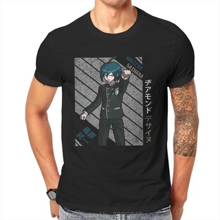 Danganronpa Bear Game Shuichi Saihara Tshirt Vintage Alternative Men's Tees Tops Oversized Cotton Crewneck T Shirt #2