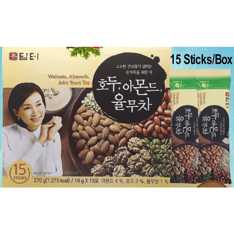 HEALTH TEA Korea Walnut Almond Job's Tears Tea 18g (15pcs) Shopee