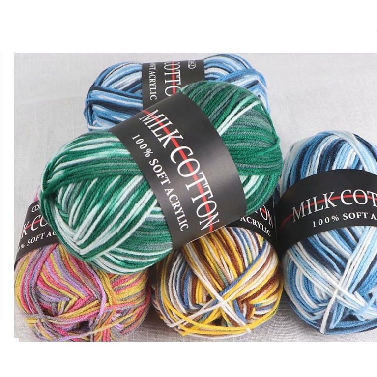 multicolor milk cotton yarn 3 ply p1 Shopee Philippines