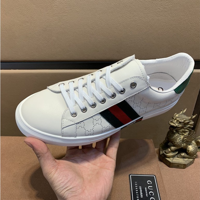 Original Gucci White Green Luxury Sneaker Shoes For Men 