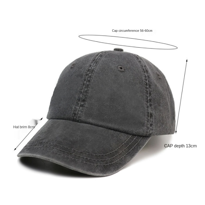 Latest Ins Hip Hop Hat Komatsu Logo Lycra Retro Distressed Washed cap Custom printing Peaked cap