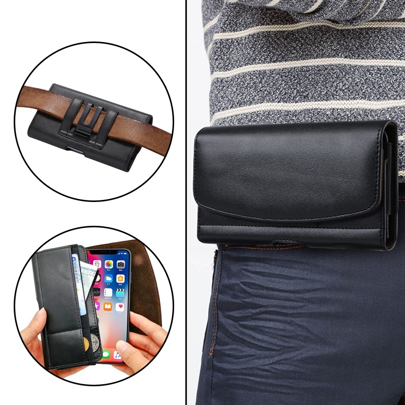 Universal Multifunction Belt Clip Leather Phone Pouch XIAOMI REDMI Note ...