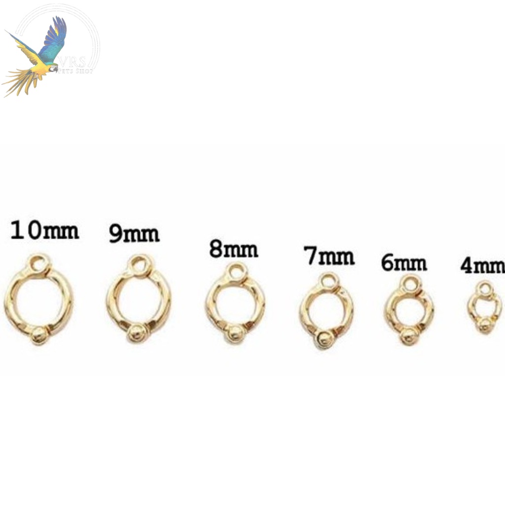 [Shop Malaysia] parrot leg ring alloy outdoor flying training pet birds pigeon foot rings//gold #1