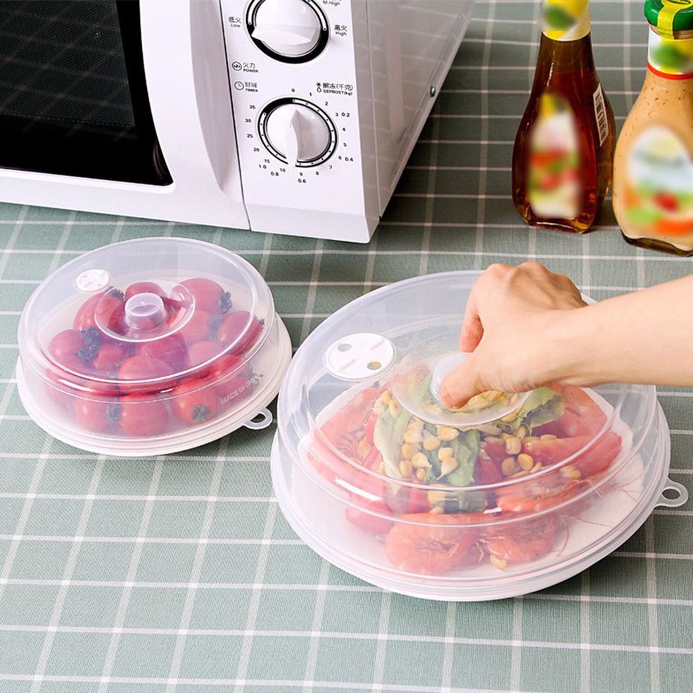 allbuy] Microwave Splatter Cover with Steam Vents Plate