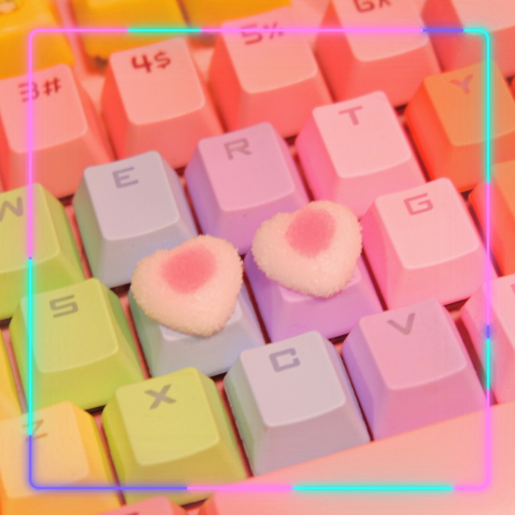 Heart Pochi Artisan Kawaii Keycaps for Mechanical Keyboard | Shopee ...