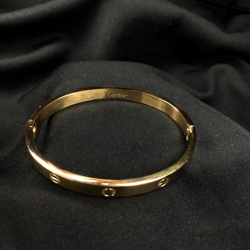 18k Gold Plated Cartier Bangles 17cm (NON TARNISH) | Shopee Philippines
