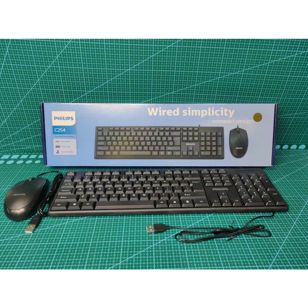 Philips Keyboard and Mouse Combo / Bundle Original C254 Quality