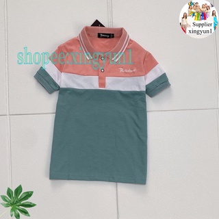 unisex kids polo shirt Tricolor fashion stretch cotton /for 1 year to 14 years/7 colors/DKK #7