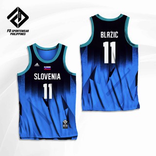 LUKA DONCIC SLOVENIA BASKETBALL OLYMPIC 2021 DARK FULL SUBLIMATED ...