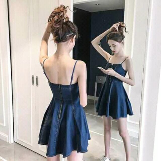 Spaghetti Strap Sexy Korean Dresses Shopee Philippines