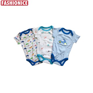 Fashionice 3 In 1 Baby Gift Set Onesie Cotton Assorted Print