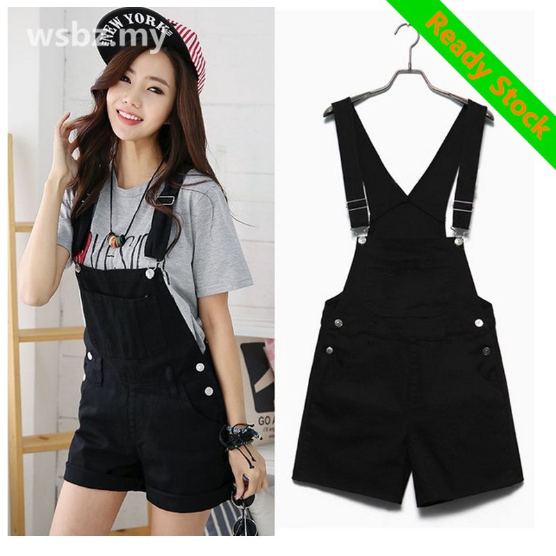 denim shorts overalls