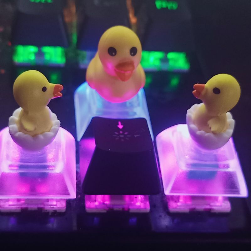 Three Little Ducks Set Kawaii Artisan Keycaps for Mechanical Keyboard Shopee Philippines
